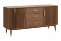 Credenza 180 cm in legno noce con 3 cassetti 2 ante stile moderno - CORMELVIA