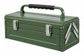 Cassetta portautensili 50 cm in metallo verde con maniglia e chiusure - stile industriale - CORMELVIA